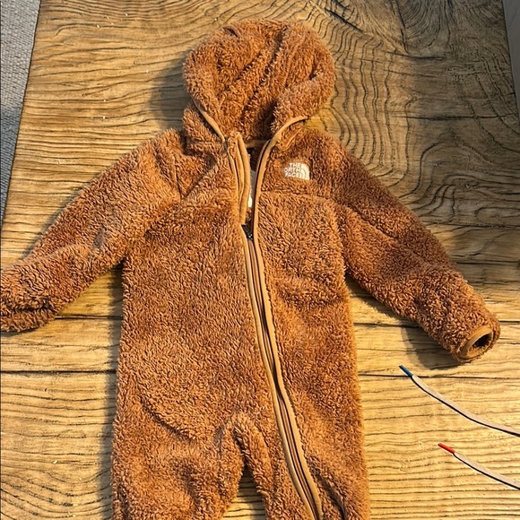 The North Face Other - The North Face Brown Sherpa Footie One Piece